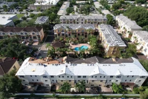 Commercial roofing company in Tamarac Florida providing flat roof repair, TPO roofing, and tile roof installation for commercial buildings, warehouses, and shopping centers in Broward County