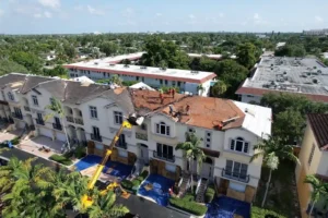 Commercial tile roof installation in North Lauderdale Florida for office buildings and commercial properties, durable clay and concrete tile roofing system designed for long-term performance and weather resistance in South Florida